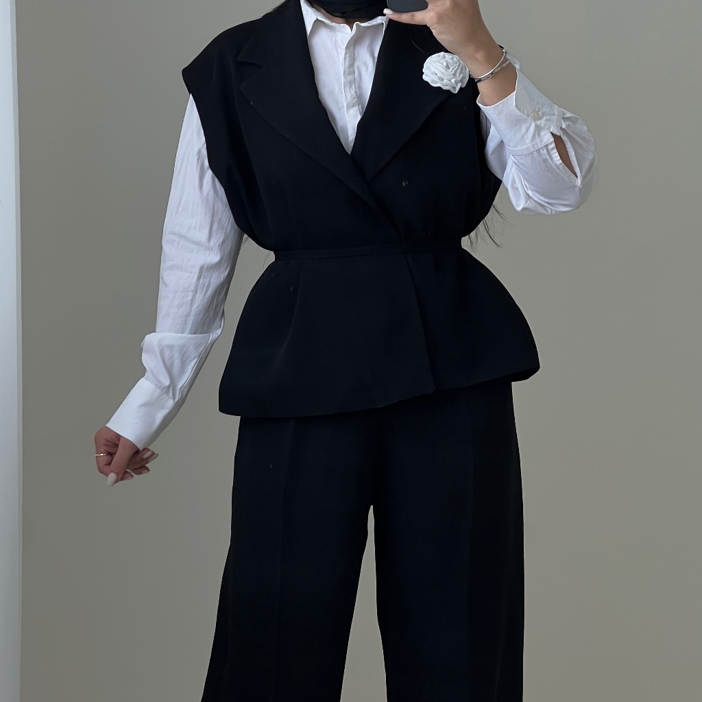 ست جلیقه شلوار مشکی